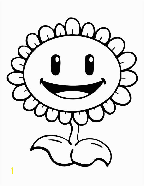planting sunflower in plant vs zombie coloring page