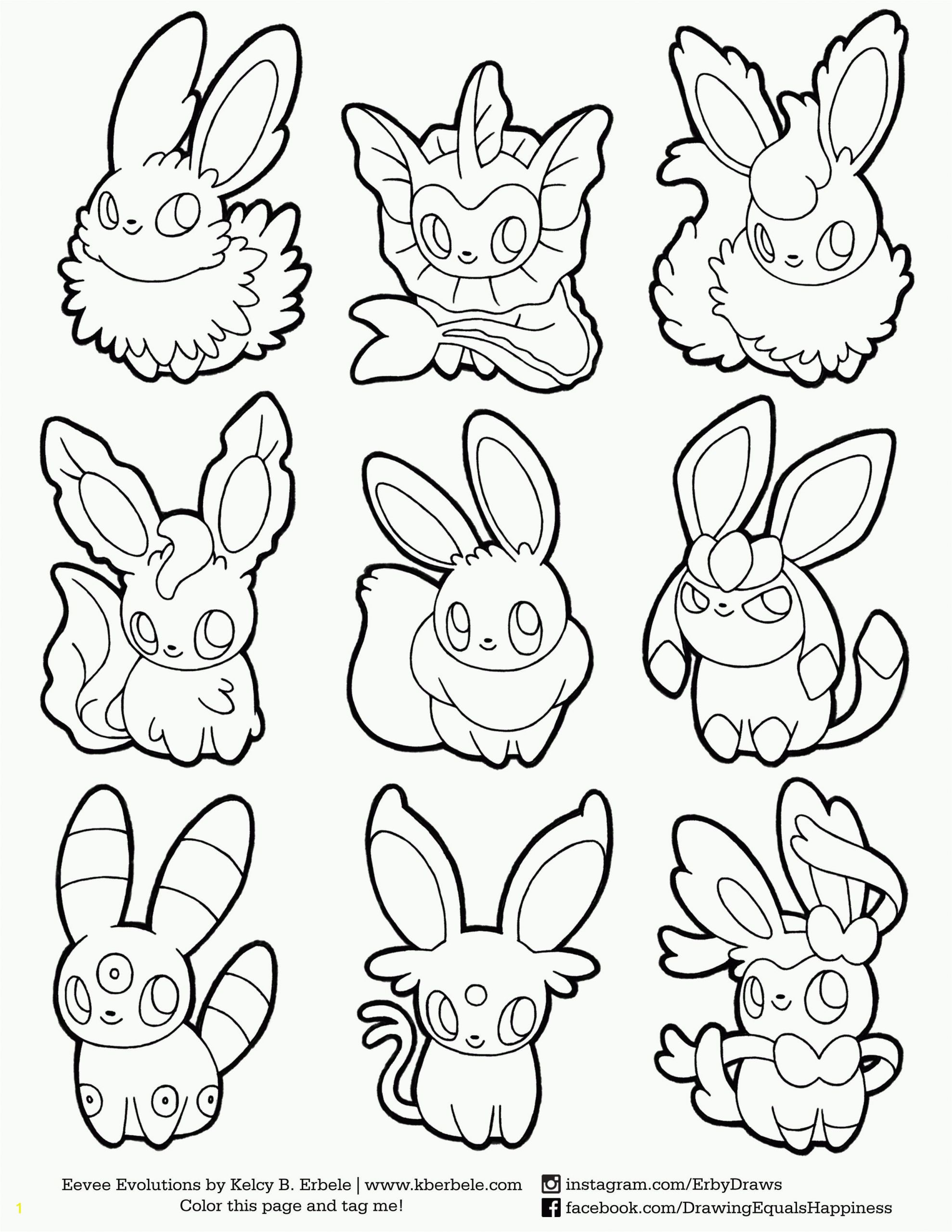 Pokemon Coloring Pages Eevee Evolutions together Pokemon Coloring Pages Eevee Evolutions to Her – From