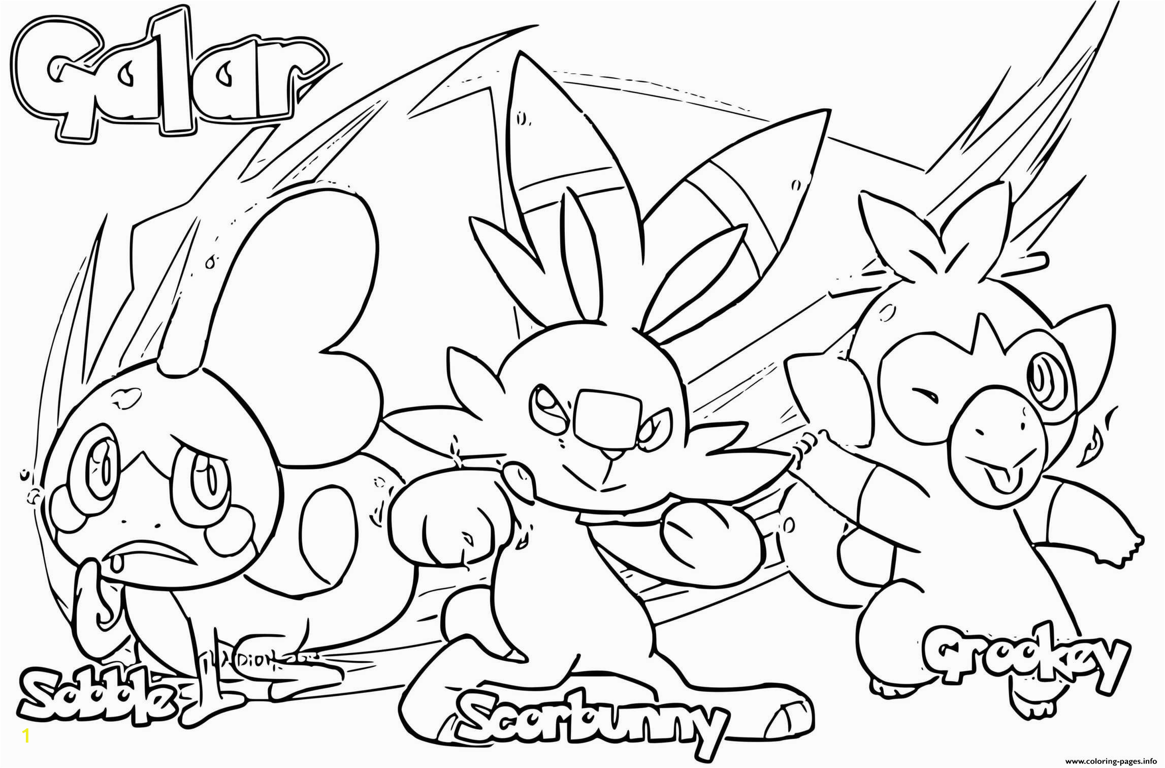 pokemon sword shield starters by gladioh printable coloring pages book