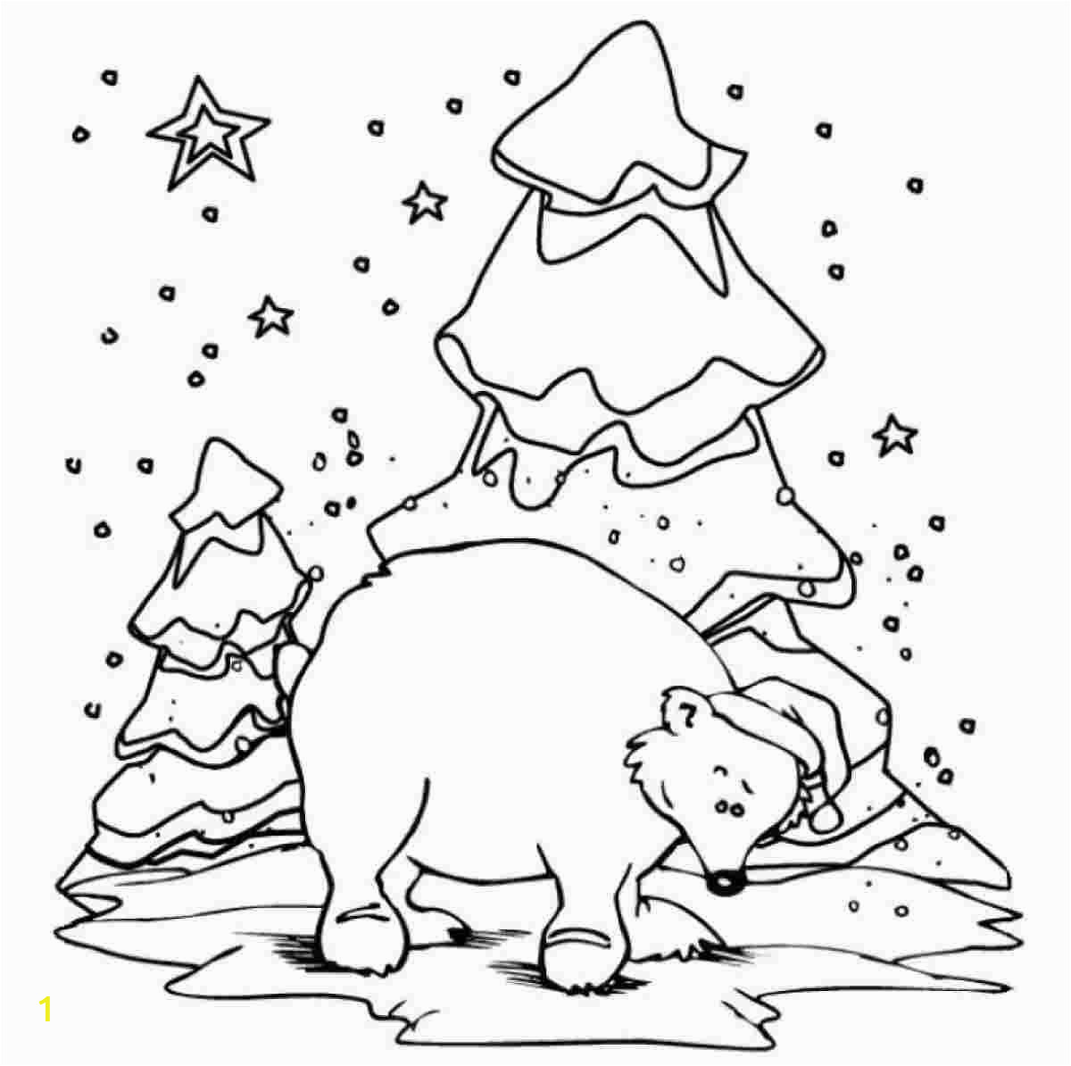 polar bear coloring pages for kids 7 2