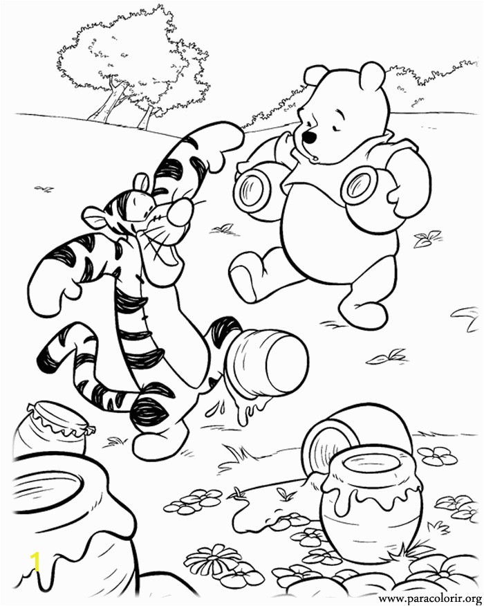 pooh bear and friends coloring pages