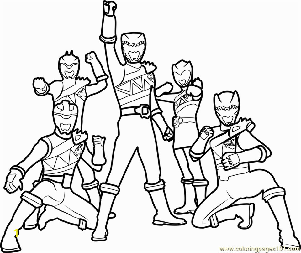 power ranger dino force coloring pages for kids