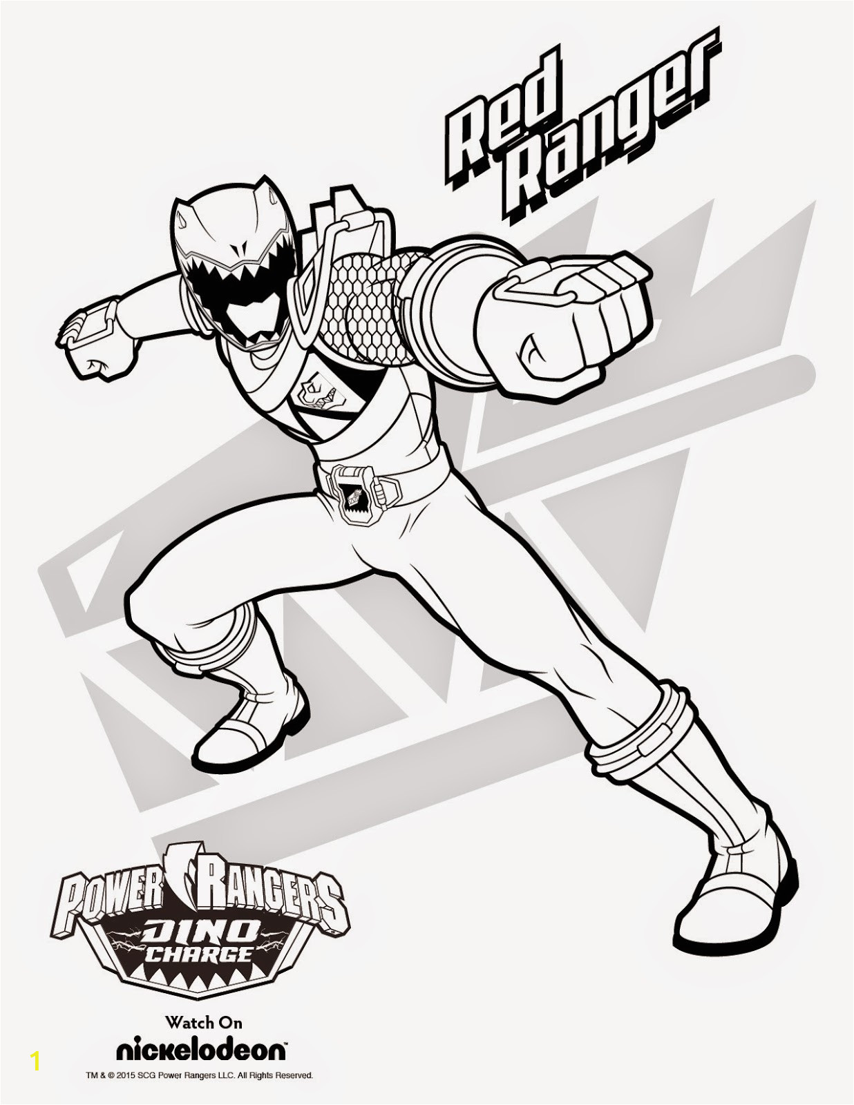 power rangers dino coloring pages
