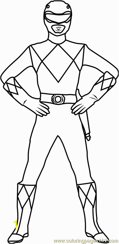 red ranger coloring page