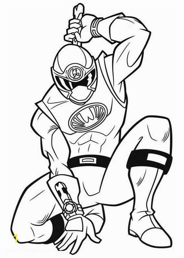red ranger in power rangers ninja storm coloring page