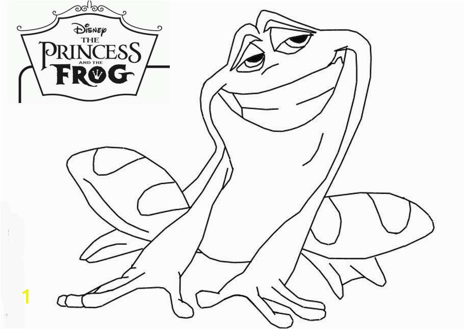 princess and the frog coloring page