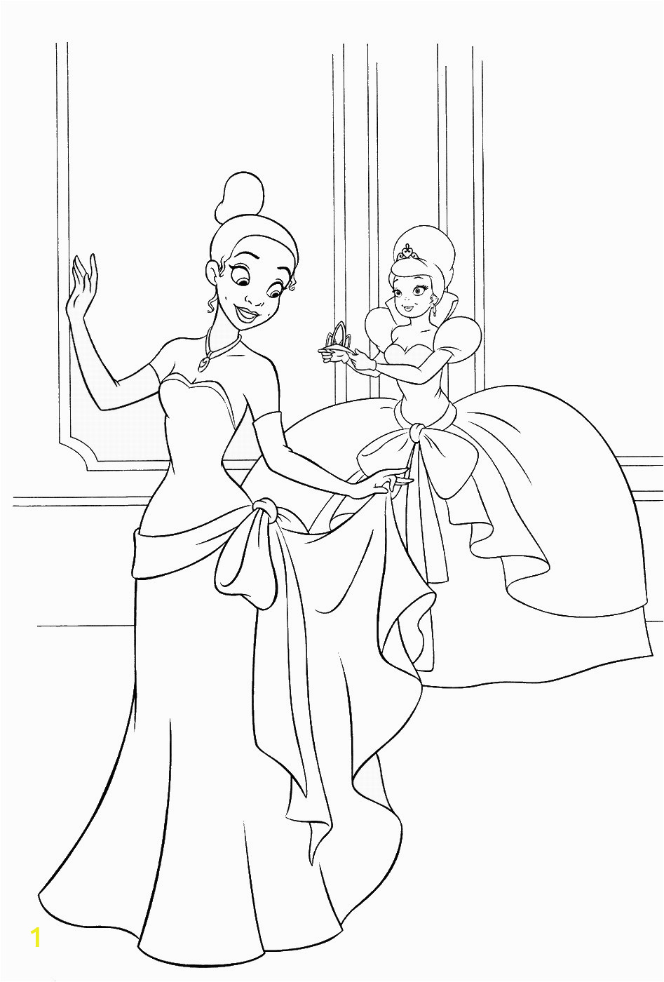 the princess and the frog coloring pages