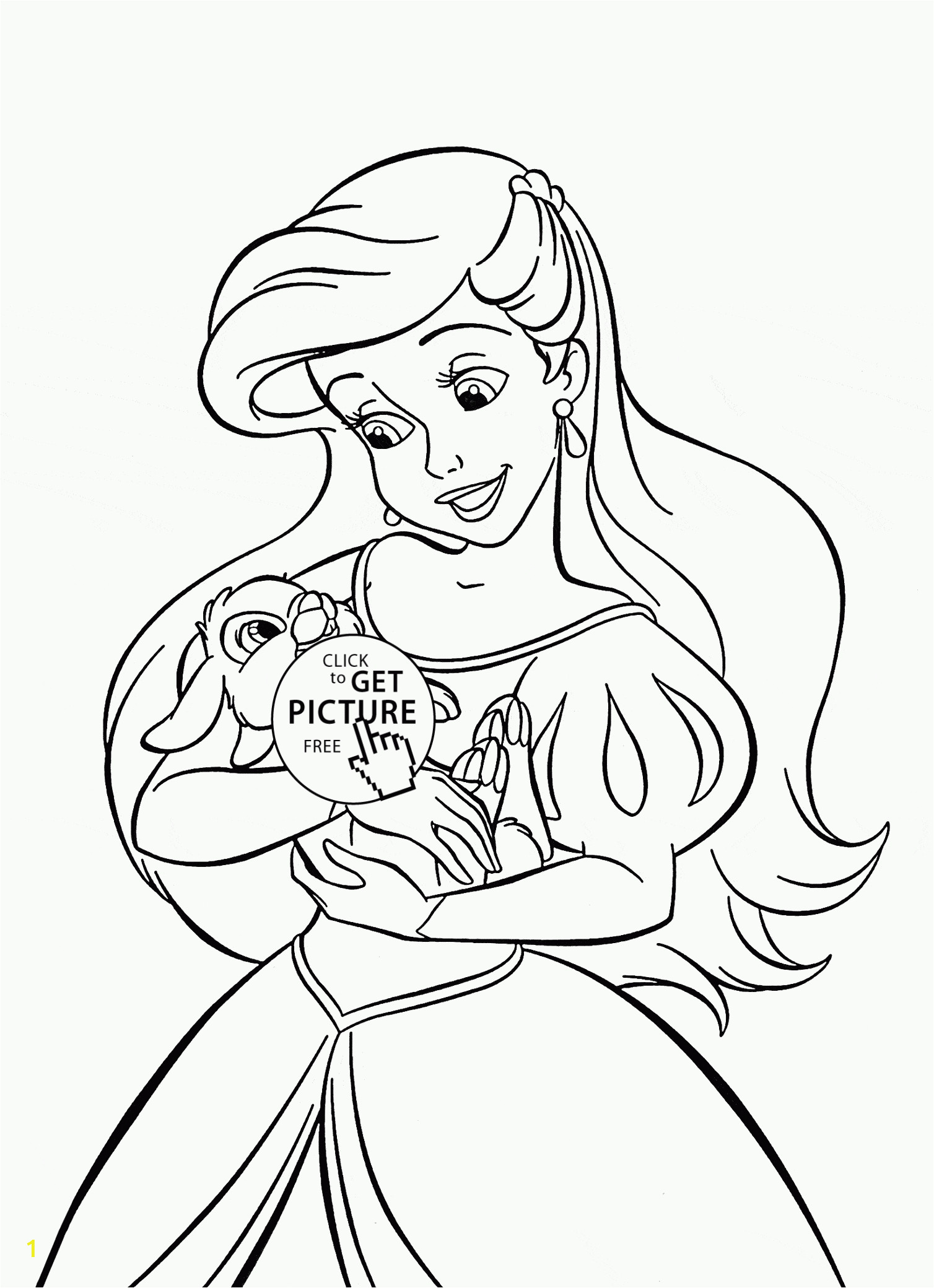 disney princess ariel coloring pages for girls