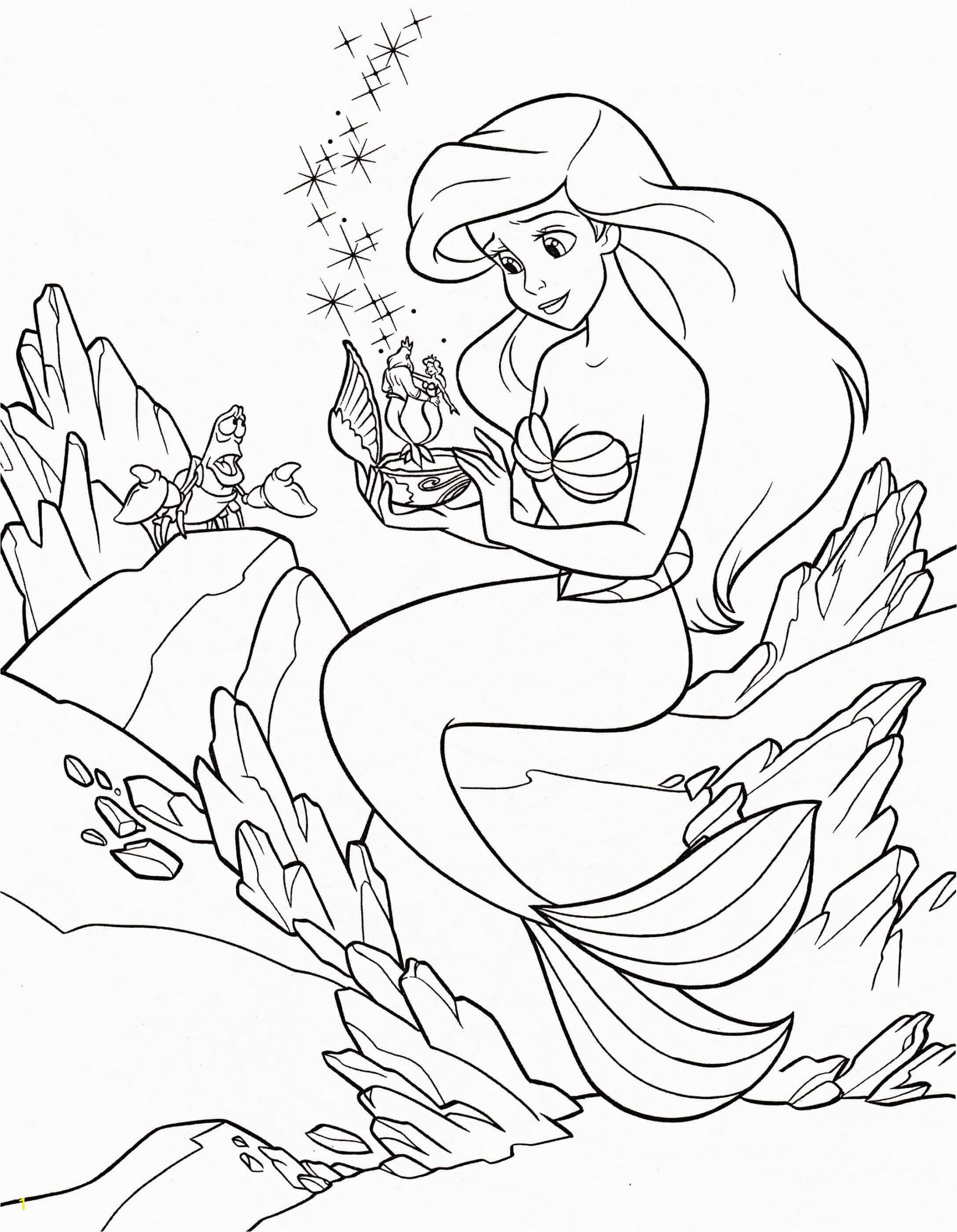 princess ariel coloring page pdf