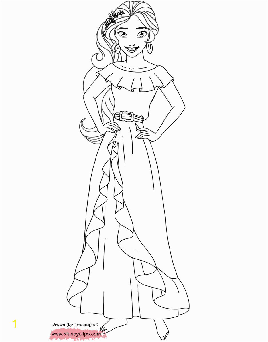 Princess Elena Of Avalor Coloring Pages Elena Of Avalor Coloring Pages