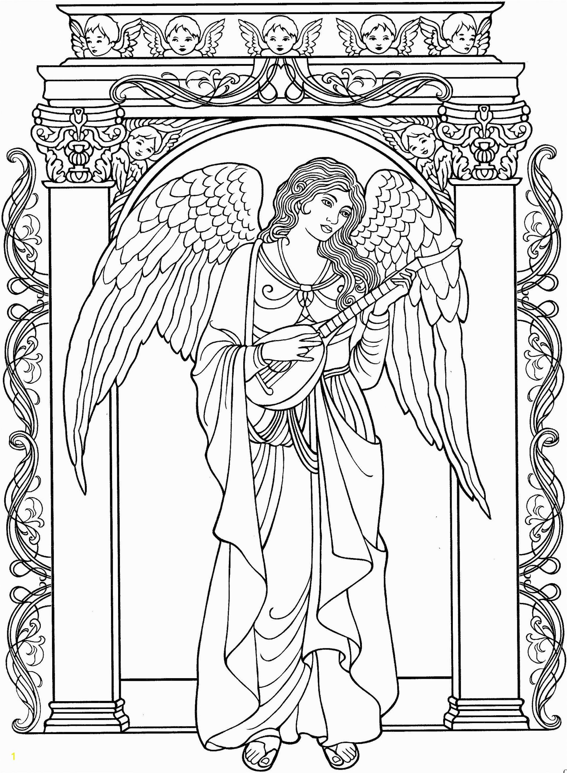 angel adult coloring pages