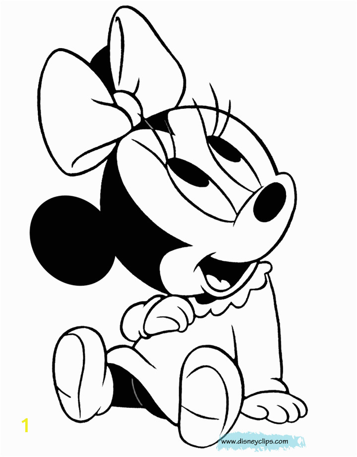 baby minnie mouse coloring pages