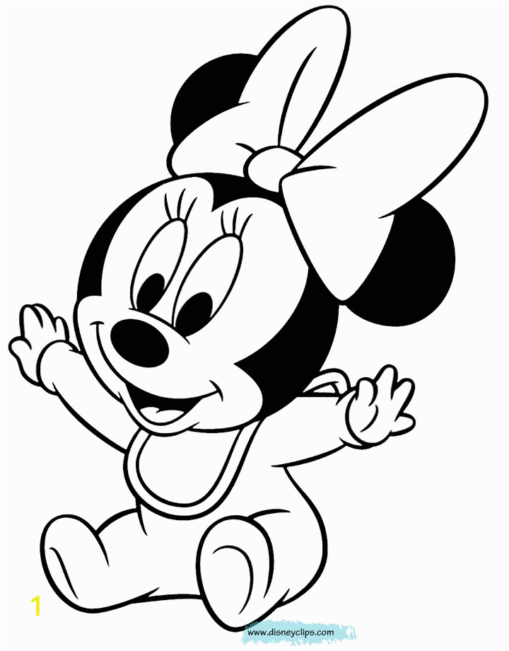 baby minnie mouse coloring pages