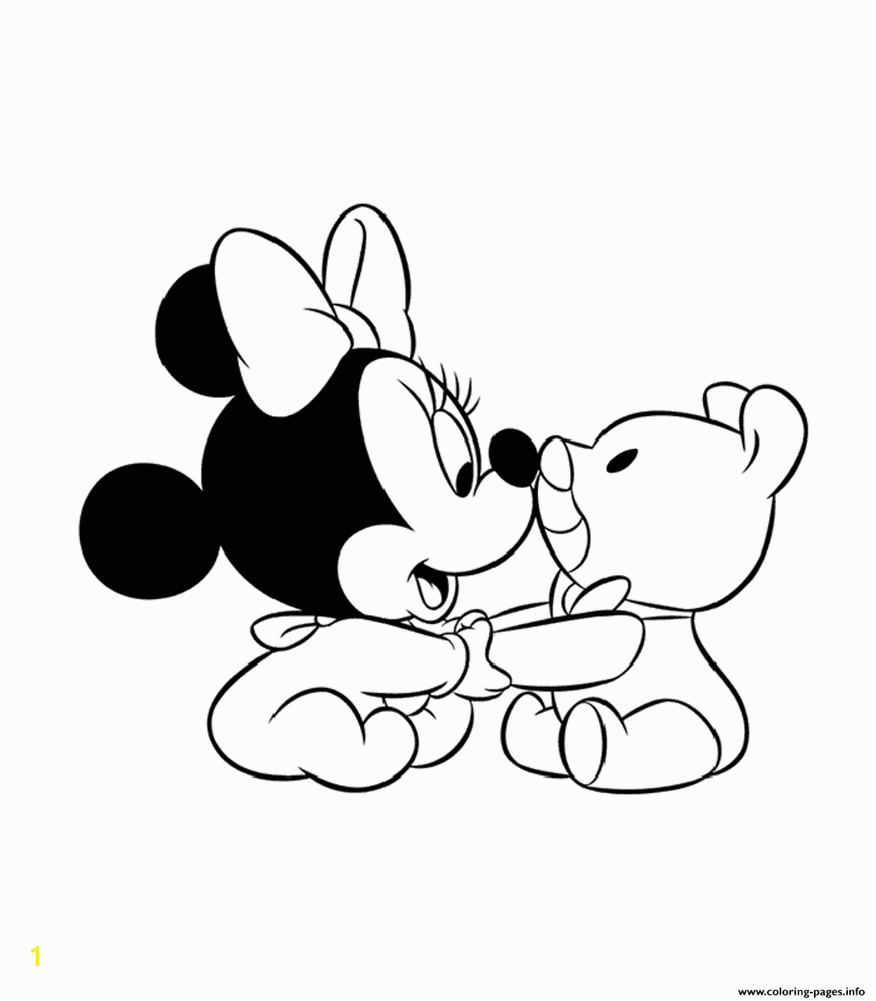 baby minnie mouse s7da1 printable coloring pages book 7664