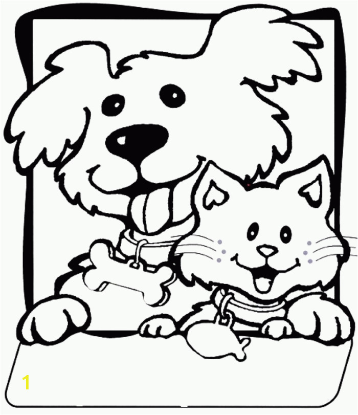 free coloring pages dog and kat