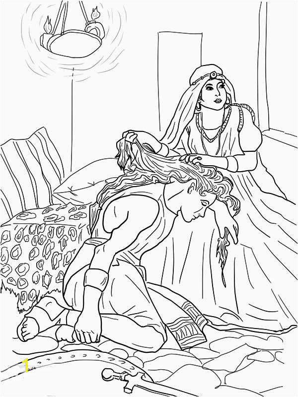 coloring pages of samson