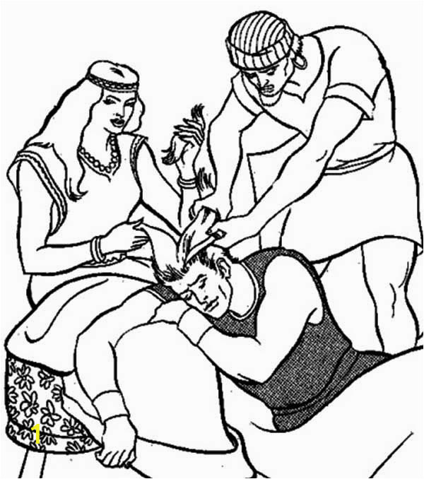 samson and delilah coloring pages