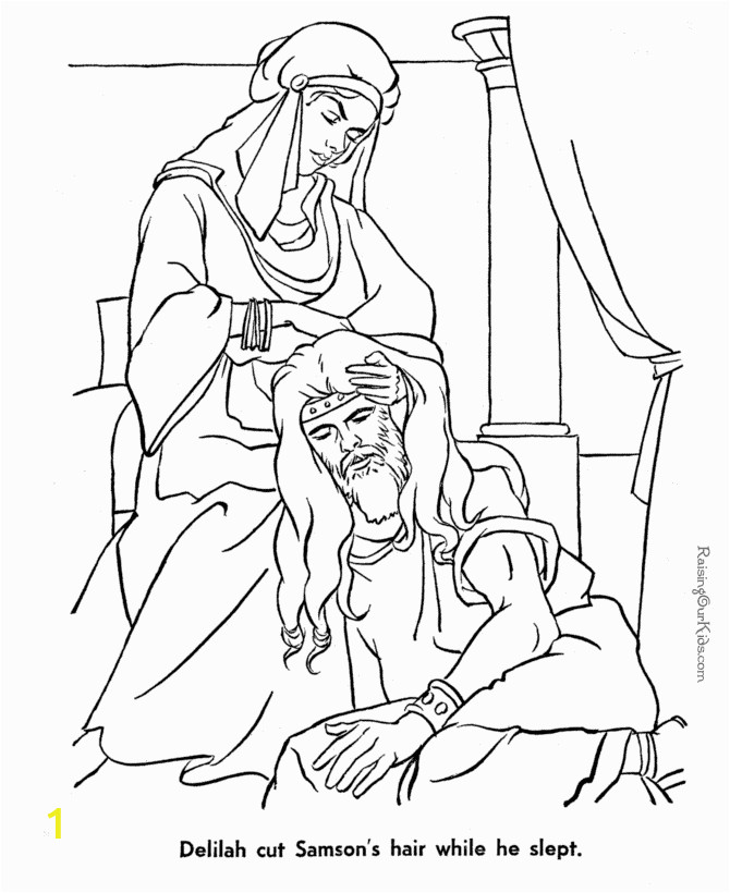 samson and delilah coloring pages