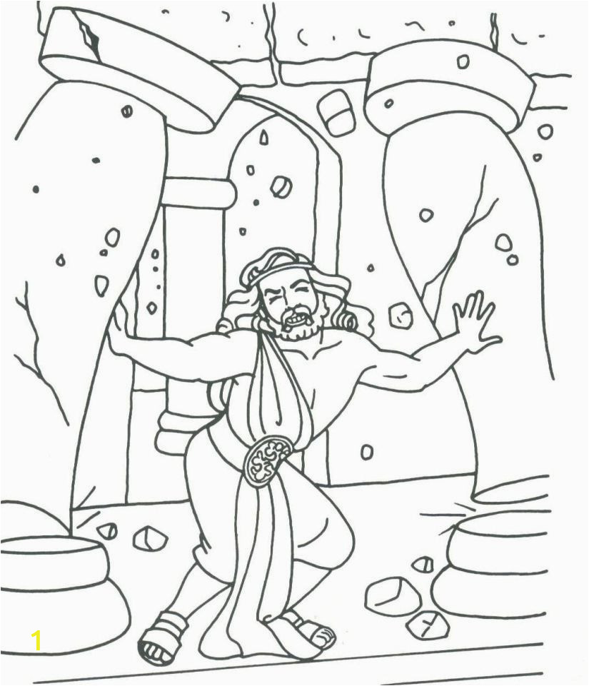 samson and delilah story coloring pages