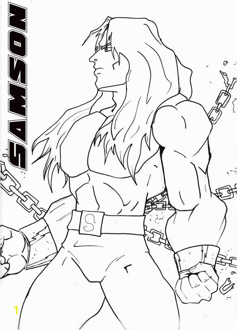 samson coloring pages