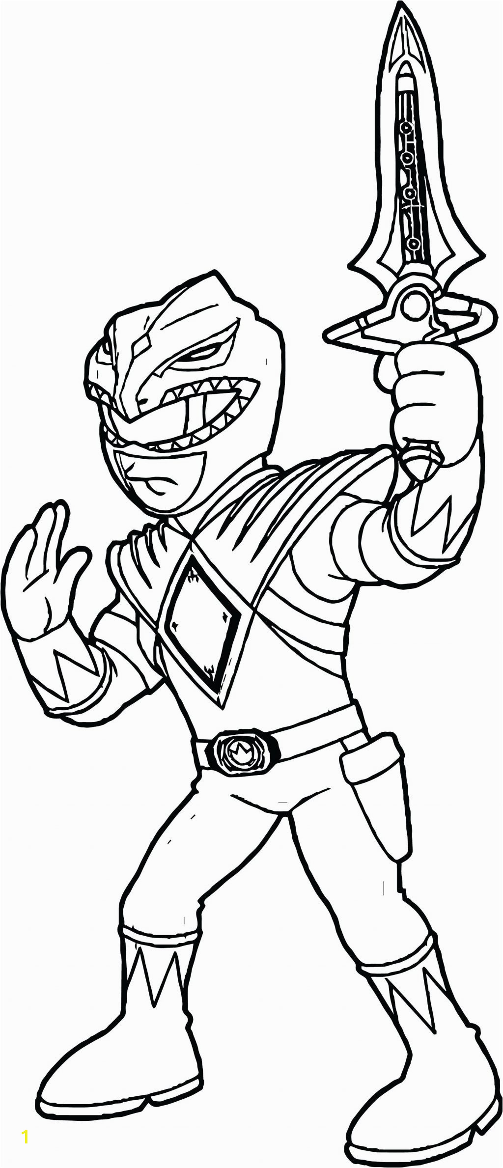 green ranger coloring pages