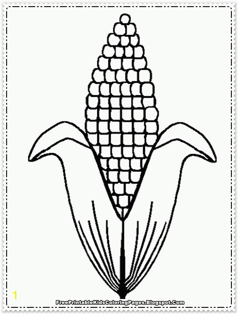 corn cob coloring page