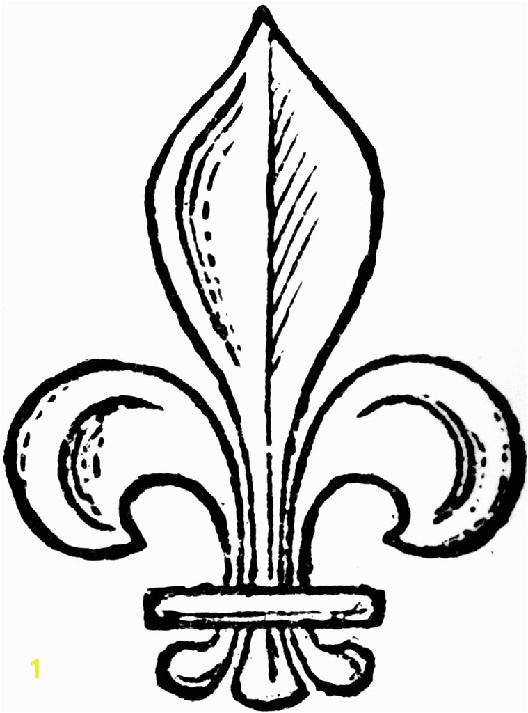 fleur de lis coloring page