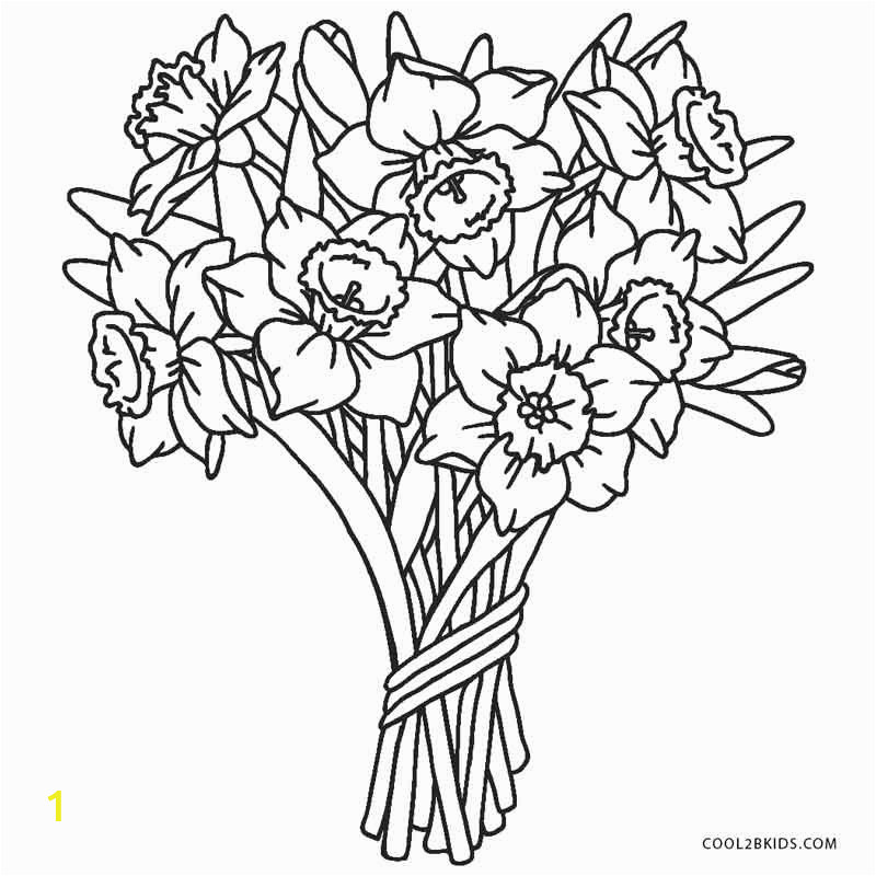 Printable Flower Coloring Pages for Kids Free Printable Flower Coloring Pages for Kids