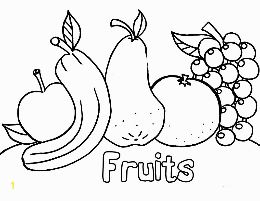coloring pages of fresh fruit and