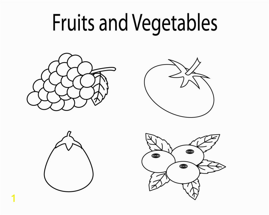 fruit and ve ables coloring pages for kids
