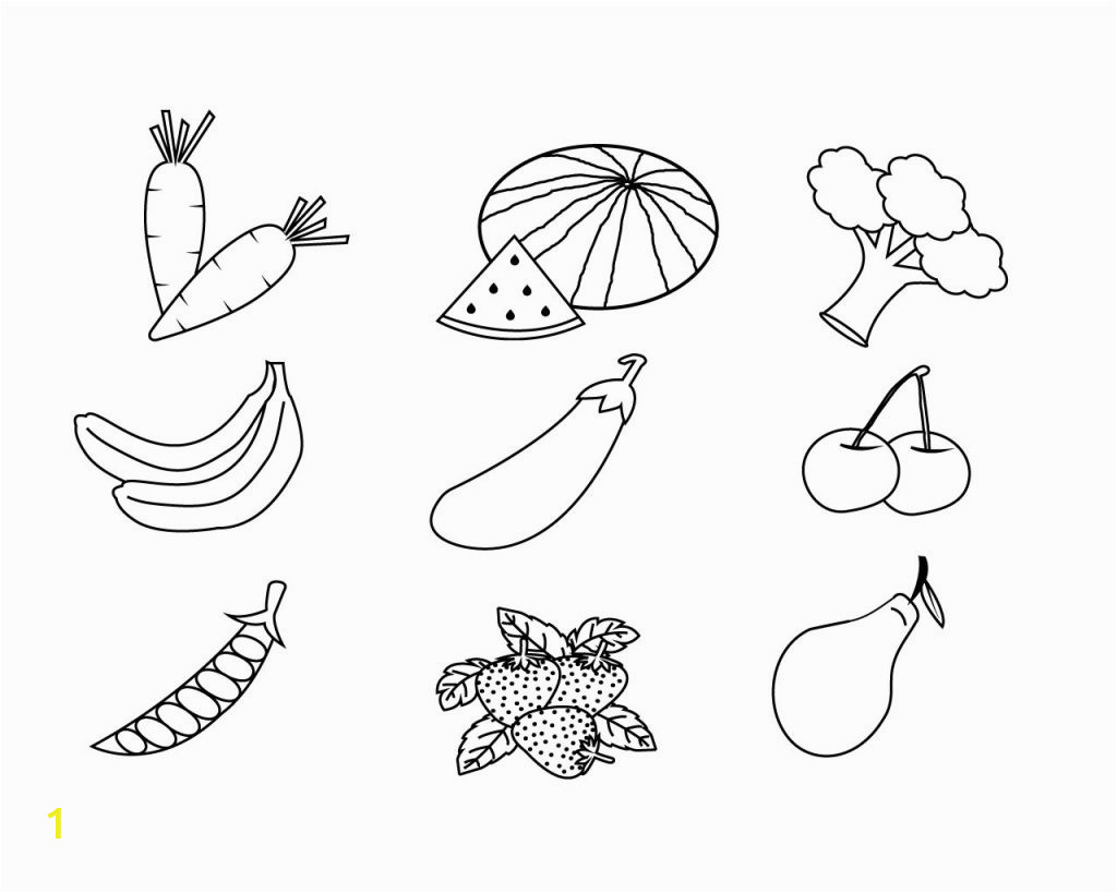 fruit and ve ables coloring pages for kids