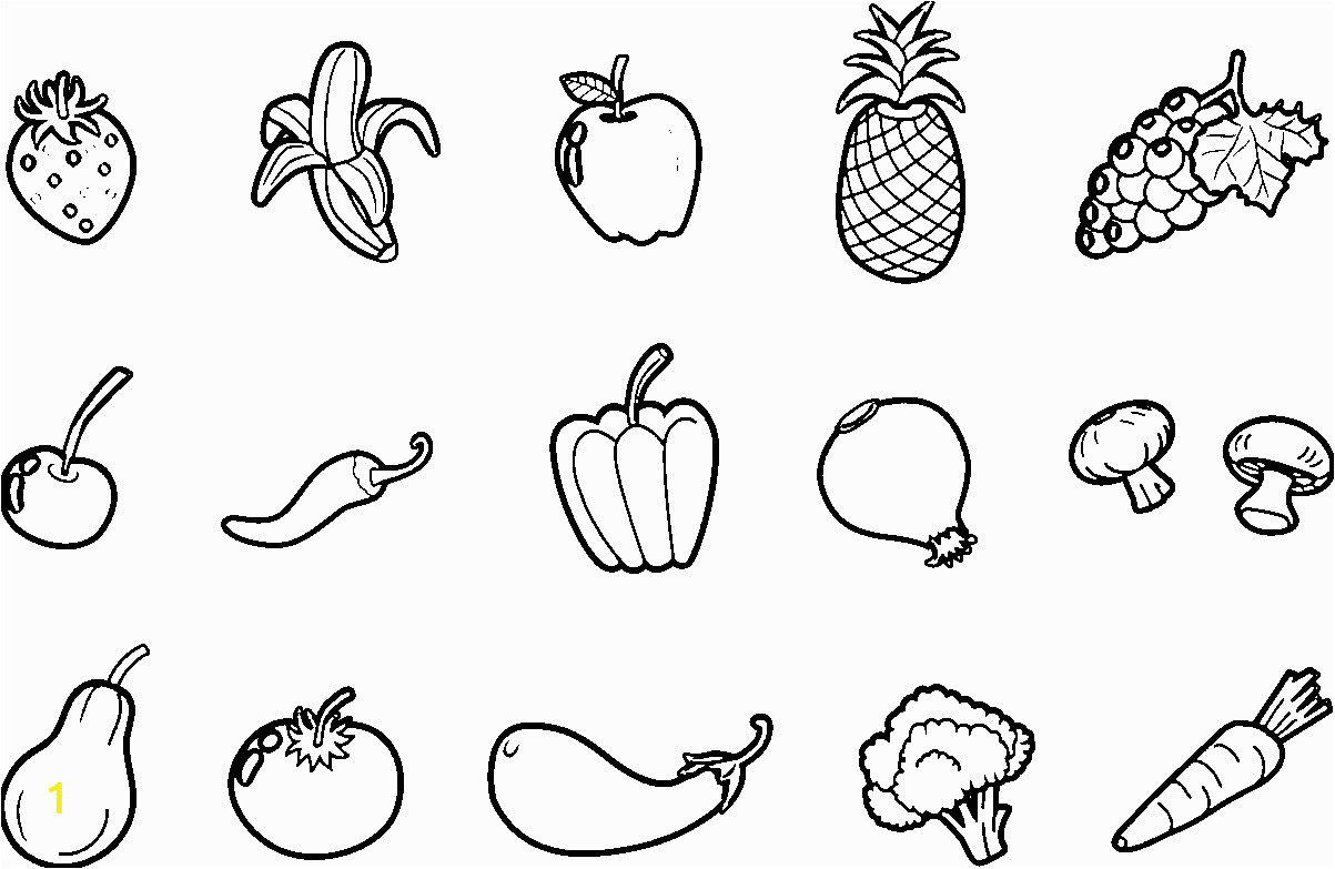 fruits and ve ables coloring pages sketch templates