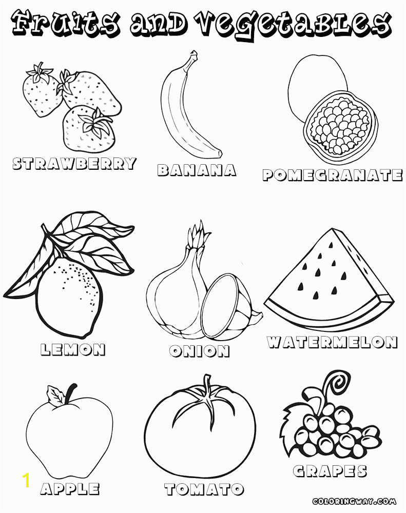 ve ables and fruits coloring pages