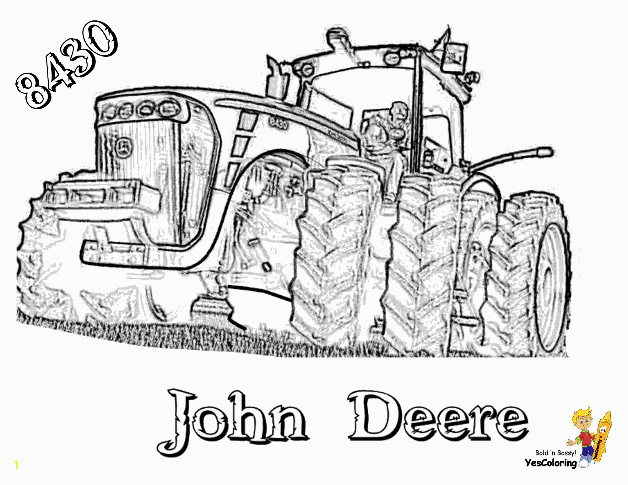 Printable John Deere Tractor Coloring Pages John Deere 8430 Tractor Coloring Page You Can Print Out