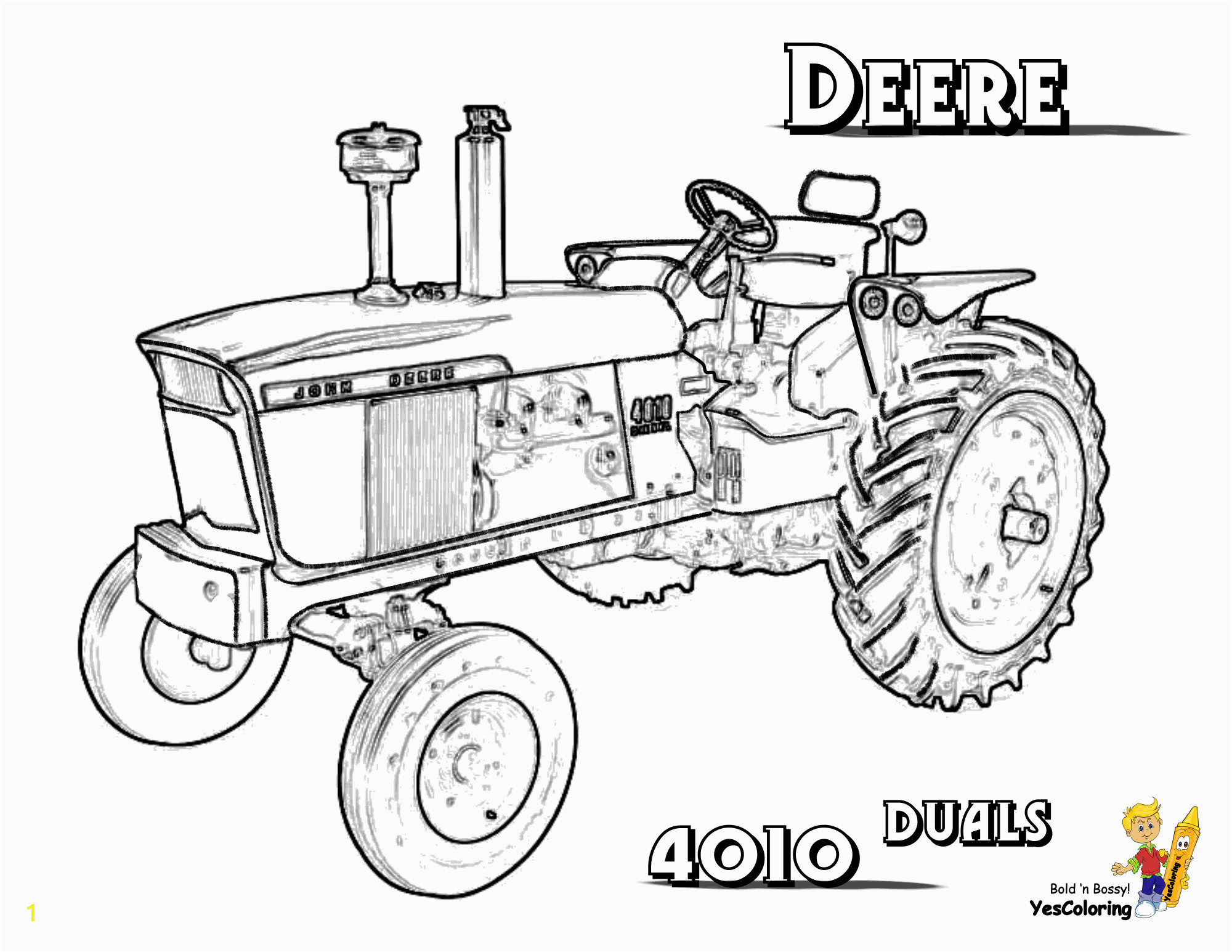 Printable John Deere Tractor Coloring Pages Printable John Deere Coloring Pages for Kids Cool2bkids