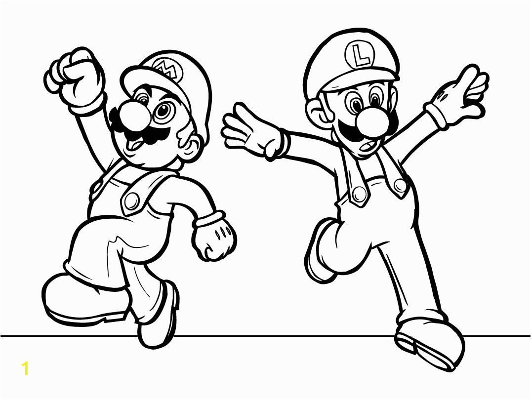 mario bros mario and luigi coloring page printable