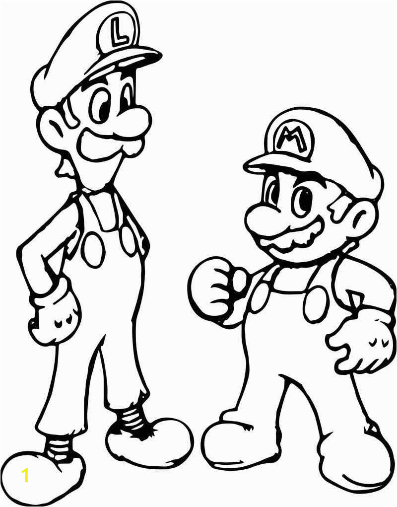 super mario and luigi coloring page 2