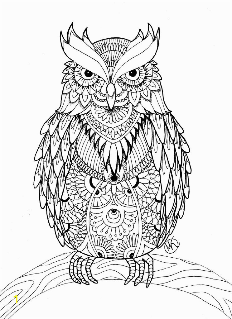 owl coloring pages adults