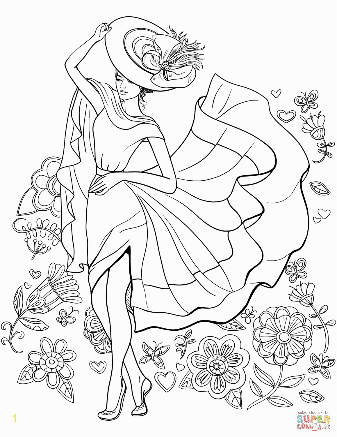 Printable Pin Up Girl Coloring Pages Pin Up Girl Coloring Pages at Getcolorings