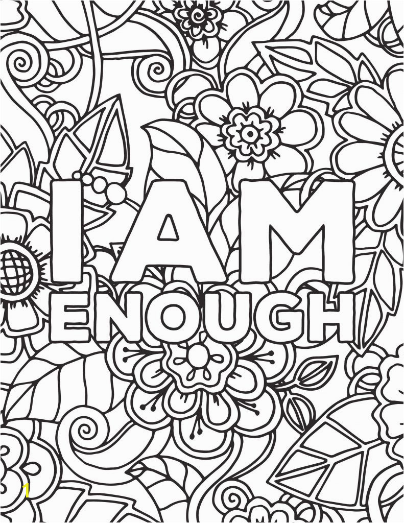 printable adult coloring pages quotes i am enough