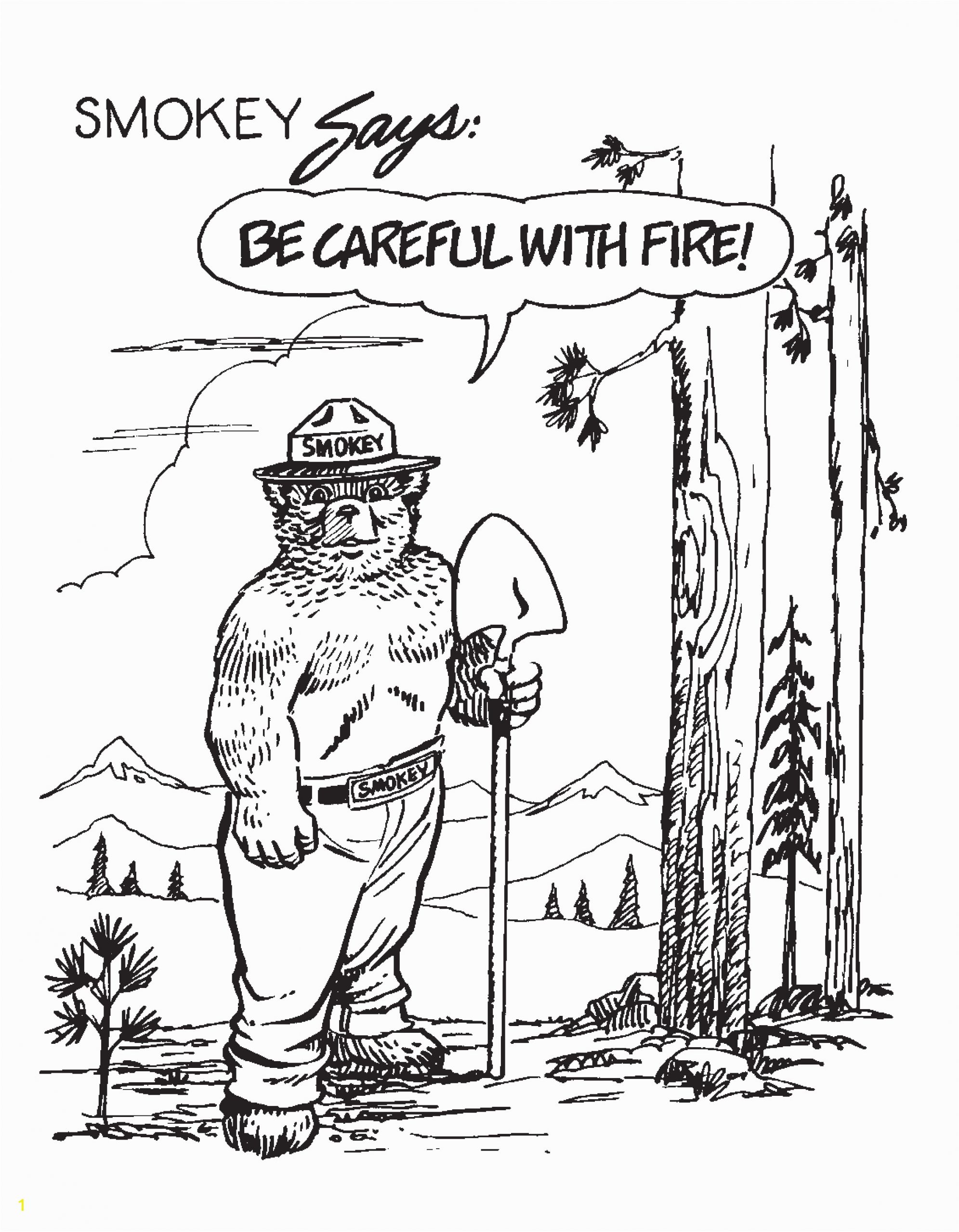 Printable Smokey the Bear Coloring Pages Smokey Bear Coloring Pages – the Landmark Project