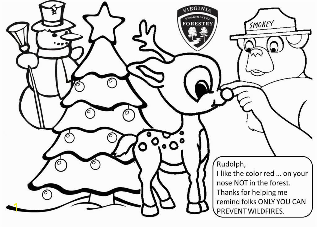 smokey the bear coloring page