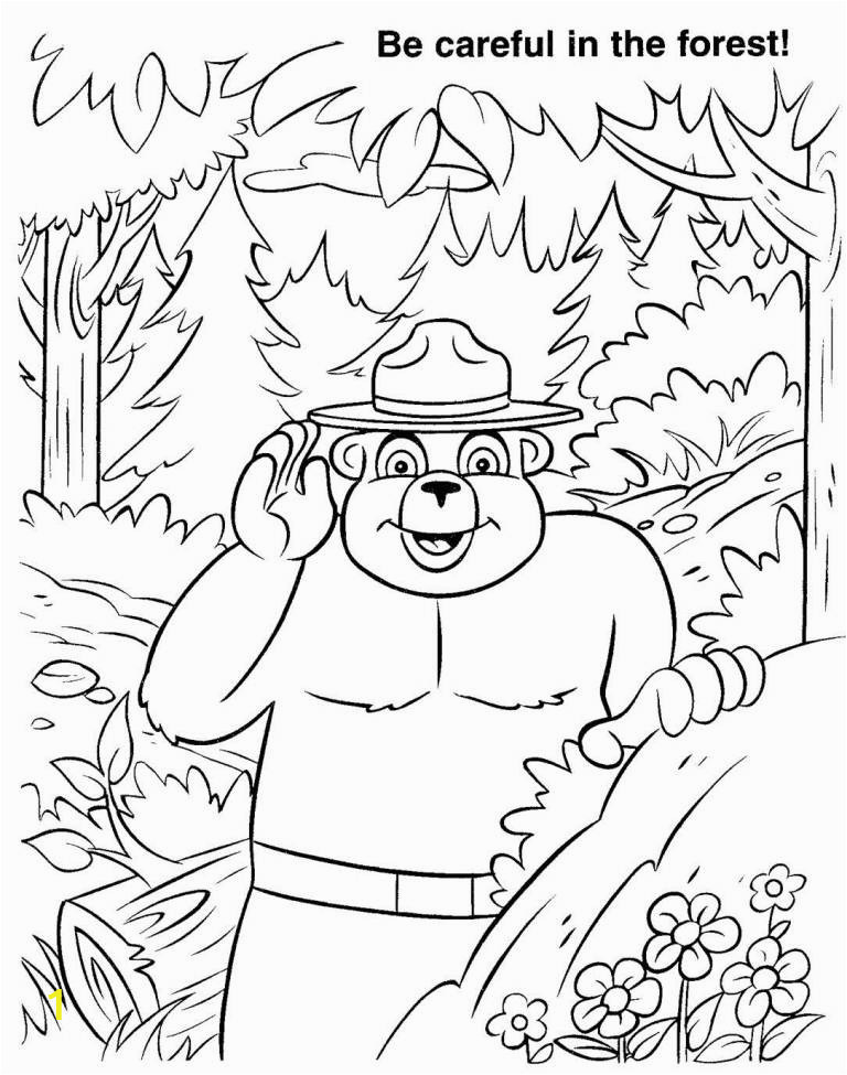 smokey the bear coloring page