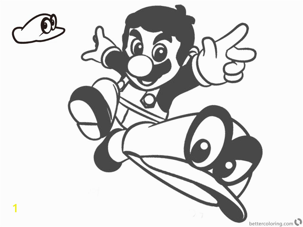 super mario odyssey coloring pages fighting