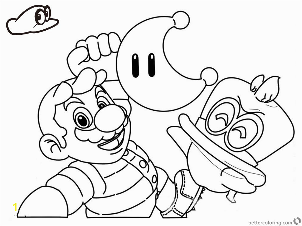 Printable Super Mario Odyssey Coloring Pages Super Mario Odyssey Coloring Pages Funy Line Drawing