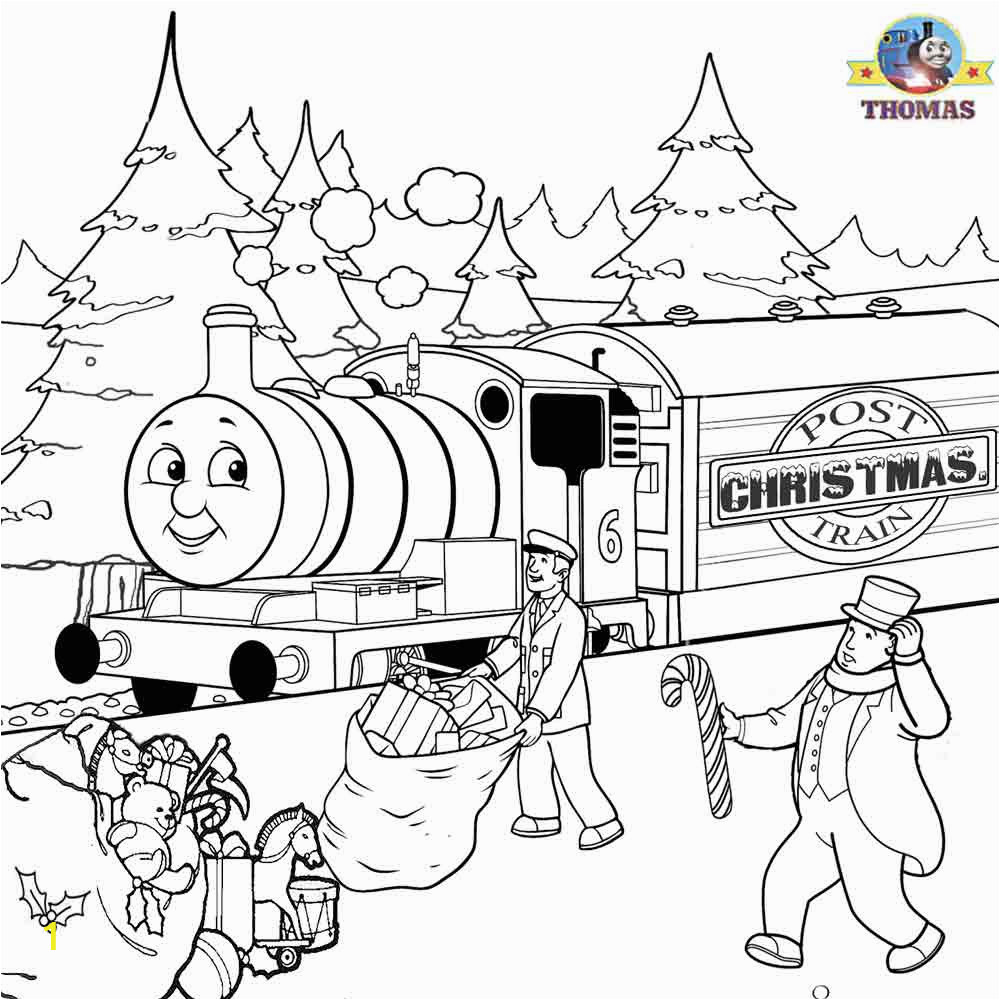 thomas christmas coloring sheets for