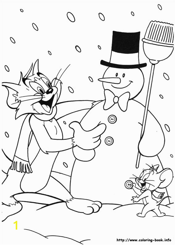 tom and jerry christmas coloring pages