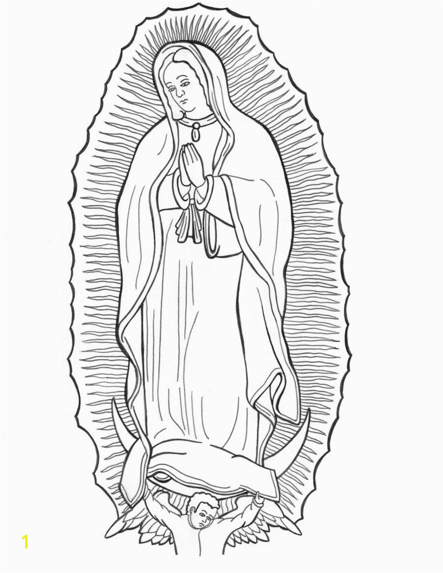 la virgen de guadalupe coloring pages