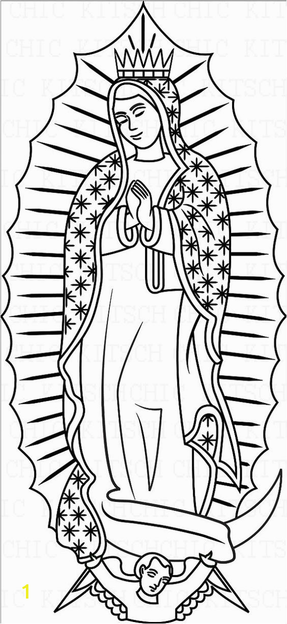 la virgen de guadalupe coloring pages