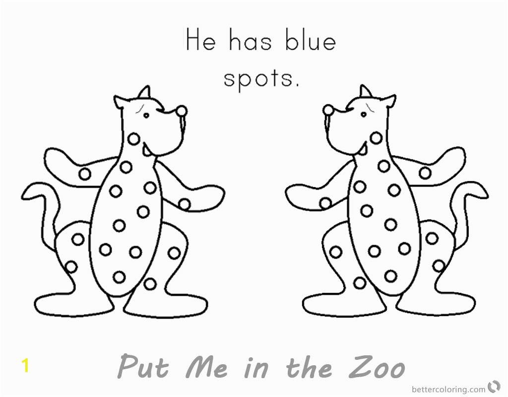 put me in the zoo coloring pages blue spots